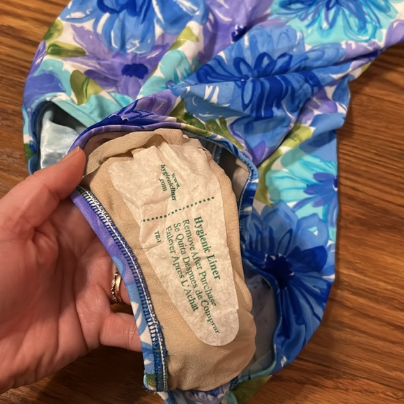 NWT Gabar Vintage Women’s Swim Suit Size 16 Long Torso Floral Print Tummy Toner - Picture 3 of 12